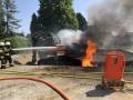 Baumaschinenbrand in Hörlkofen