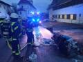 Mülltonnenbrand bei Praxis Geiger in Wörth